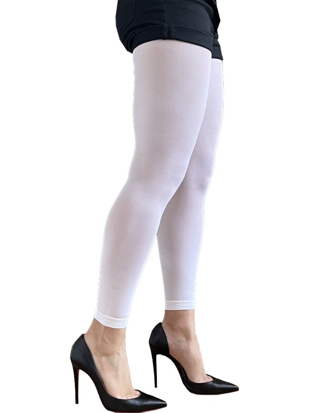 White Footless Tights